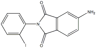 5-amino-2-(2-iodophenyl)-2,3-dihydro-1H-isoindole-1,3-dione 化学構造式