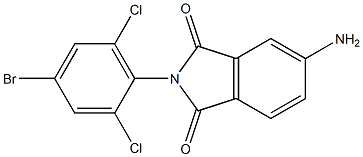 5-amino-2-(4-bromo-2,6-dichlorophenyl)-2,3-dihydro-1H-isoindole-1,3-dione 结构式
