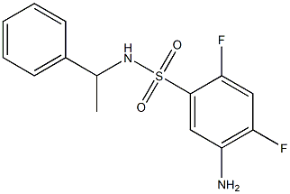 5-amino-2,4-difluoro-N-(1-phenylethyl)benzene-1-sulfonamide,,结构式