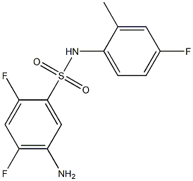 5-amino-2,4-difluoro-N-(4-fluoro-2-methylphenyl)benzene-1-sulfonamide Struktur