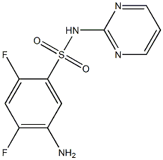 5-amino-2,4-difluoro-N-(pyrimidin-2-yl)benzene-1-sulfonamide Structure
