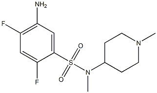 5-amino-2,4-difluoro-N-methyl-N-(1-methylpiperidin-4-yl)benzene-1-sulfonamide Structure