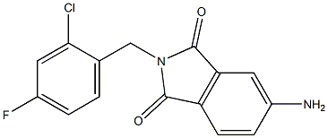 5-amino-2-[(2-chloro-4-fluorophenyl)methyl]-2,3-dihydro-1H-isoindole-1,3-dione,,结构式