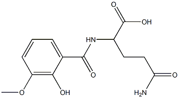 5-amino-2-[(2-hydroxy-3-methoxybenzoyl)amino]-5-oxopentanoic acid,,结构式