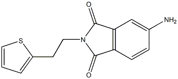 5-amino-2-[2-(thiophen-2-yl)ethyl]-2,3-dihydro-1H-isoindole-1,3-dione,,结构式