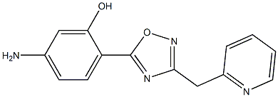 5-amino-2-[3-(pyridin-2-ylmethyl)-1,2,4-oxadiazol-5-yl]phenol,,结构式