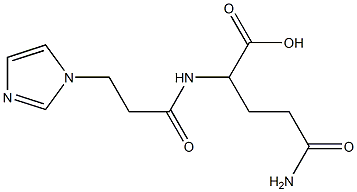 5-amino-2-{[3-(1H-imidazol-1-yl)propanoyl]amino}-5-oxopentanoic acid Structure