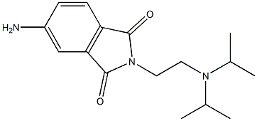 5-amino-2-{2-[bis(propan-2-yl)amino]ethyl}-2,3-dihydro-1H-isoindole-1,3-dione Struktur