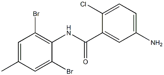 5-amino-2-chloro-N-(2,6-dibromo-4-methylphenyl)benzamide Structure