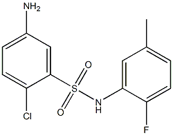 5-amino-2-chloro-N-(2-fluoro-5-methylphenyl)benzene-1-sulfonamide 结构式