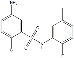 5-amino-2-chloro-N-(2-fluoro-5-methylphenyl)benzene-1-sulfonamide,,结构式