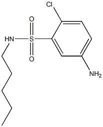 5-amino-2-chloro-N-pentylbenzene-1-sulfonamide 结构式