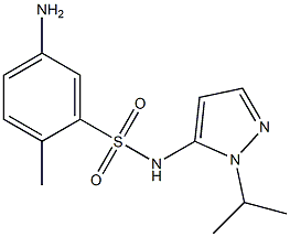 5-amino-2-methyl-N-[1-(propan-2-yl)-1H-pyrazol-5-yl]benzene-1-sulfonamide,,结构式