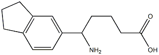 5-amino-5-(2,3-dihydro-1H-inden-5-yl)pentanoic acid Structure