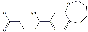 5-amino-5-(3,4-dihydro-2H-1,5-benzodioxepin-7-yl)pentanoic acid Struktur