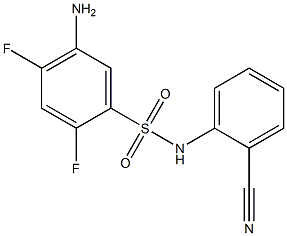 5-amino-N-(2-cyanophenyl)-2,4-difluorobenzene-1-sulfonamide 化学構造式