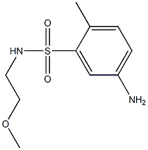5-amino-N-(2-methoxyethyl)-2-methylbenzene-1-sulfonamide 结构式