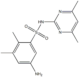 5-amino-N-(4,6-dimethylpyrimidin-2-yl)-2,3-dimethylbenzene-1-sulfonamide 结构式