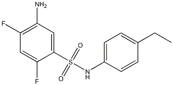 5-amino-N-(4-ethylphenyl)-2,4-difluorobenzene-1-sulfonamide 化学構造式