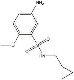 5-amino-N-(cyclopropylmethyl)-2-methoxybenzene-1-sulfonamide,,结构式