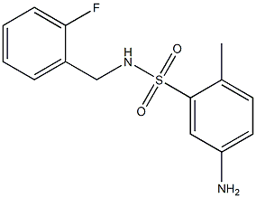 5-amino-N-[(2-fluorophenyl)methyl]-2-methylbenzene-1-sulfonamide Structure