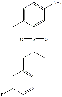 5-amino-N-[(3-fluorophenyl)methyl]-N,2-dimethylbenzene-1-sulfonamide Structure