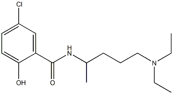 5-chloro-N-[5-(diethylamino)pentan-2-yl]-2-hydroxybenzamide,,结构式