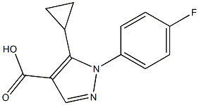 5-cyclopropyl-1-(4-fluorophenyl)-1H-pyrazole-4-carboxylic acid 结构式