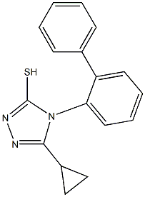 5-cyclopropyl-4-(2-phenylphenyl)-4H-1,2,4-triazole-3-thiol Structure