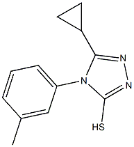 5-cyclopropyl-4-(3-methylphenyl)-4H-1,2,4-triazole-3-thiol 结构式