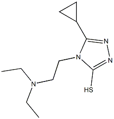 5-cyclopropyl-4-[2-(diethylamino)ethyl]-4H-1,2,4-triazole-3-thiol 化学構造式