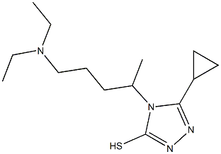 5-cyclopropyl-4-[4-(diethylamino)-1-methylbutyl]-4H-1,2,4-triazole-3-thiol,,结构式