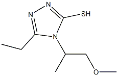 5-ethyl-4-(1-methoxypropan-2-yl)-4H-1,2,4-triazole-3-thiol Struktur