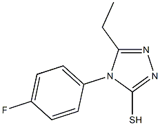 5-ethyl-4-(4-fluorophenyl)-4H-1,2,4-triazole-3-thiol Struktur