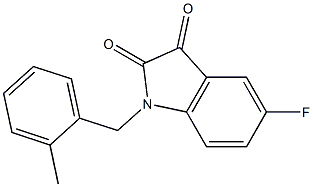 5-fluoro-1-[(2-methylphenyl)methyl]-2,3-dihydro-1H-indole-2,3-dione Struktur