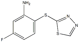 5-fluoro-2-(1,3,4-thiadiazol-2-ylsulfanyl)aniline,,结构式