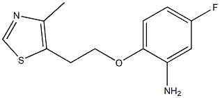 5-fluoro-2-[2-(4-methyl-1,3-thiazol-5-yl)ethoxy]aniline 化学構造式