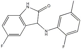 5-fluoro-3-[(2-fluoro-5-methylphenyl)amino]-2,3-dihydro-1H-indol-2-one,,结构式