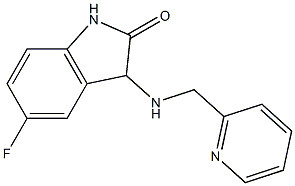 5-fluoro-3-[(pyridin-2-ylmethyl)amino]-2,3-dihydro-1H-indol-2-one 结构式