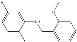 5-fluoro-N-[(2-methoxyphenyl)methyl]-2-methylaniline 结构式