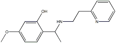 5-methoxy-2-(1-{[2-(pyridin-2-yl)ethyl]amino}ethyl)phenol,,结构式