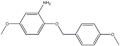 5-methoxy-2-[(4-methoxyphenyl)methoxy]aniline 化学構造式