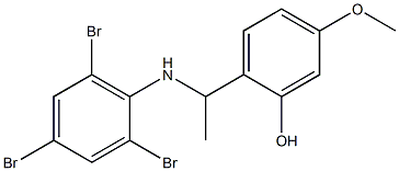 5-methoxy-2-{1-[(2,4,6-tribromophenyl)amino]ethyl}phenol Struktur