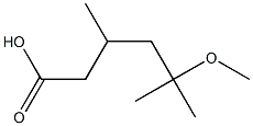 5-methoxy-3,5-dimethylhexanoic acid Struktur