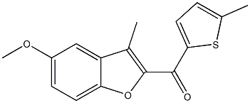 5-methoxy-3-methyl-2-[(5-methylthiophen-2-yl)carbonyl]-1-benzofuran Structure