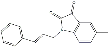 5-methyl-1-(3-phenylprop-2-en-1-yl)-2,3-dihydro-1H-indole-2,3-dione Struktur