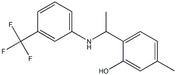 5-methyl-2-(1-{[3-(trifluoromethyl)phenyl]amino}ethyl)phenol,,结构式