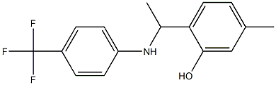 5-methyl-2-(1-{[4-(trifluoromethyl)phenyl]amino}ethyl)phenol 结构式