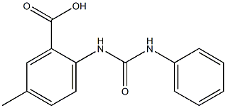 5-methyl-2-[(phenylcarbamoyl)amino]benzoic acid Structure
