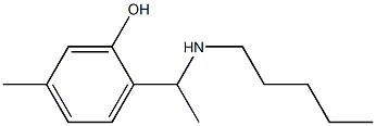 5-methyl-2-[1-(pentylamino)ethyl]phenol Struktur